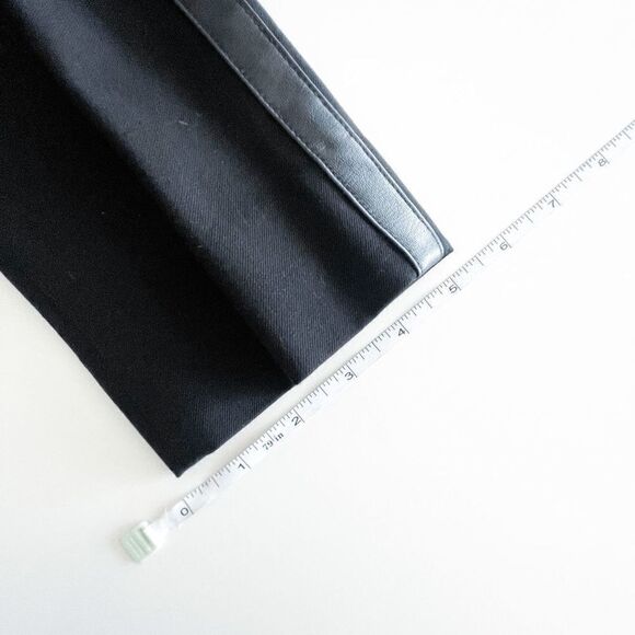 Banana Republic Womens Sloan Tuxedo Pants Trouser Tapered Black Lined Leather Si - Picture 10 of 12